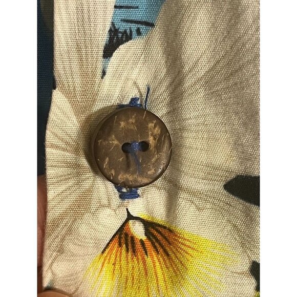 Favant Shirt Men 3X Blue Hawaiian Tropical Volcano Floral Aloha Retro Resort - Picture 6 of 14